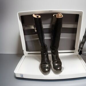 Marlborough Made in England Equestrian Tall Riding Boots Black Leather - Sz 4.5